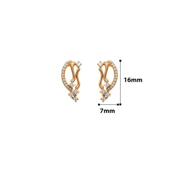 Rose Gold Abstract Earrings view 4