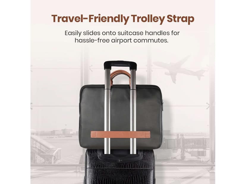 Portronics Encase 104 Fits Laptops Up to 15.6, Durable Grip, Comes with Trolly, Strap, Built for Daily Use - Black view 4