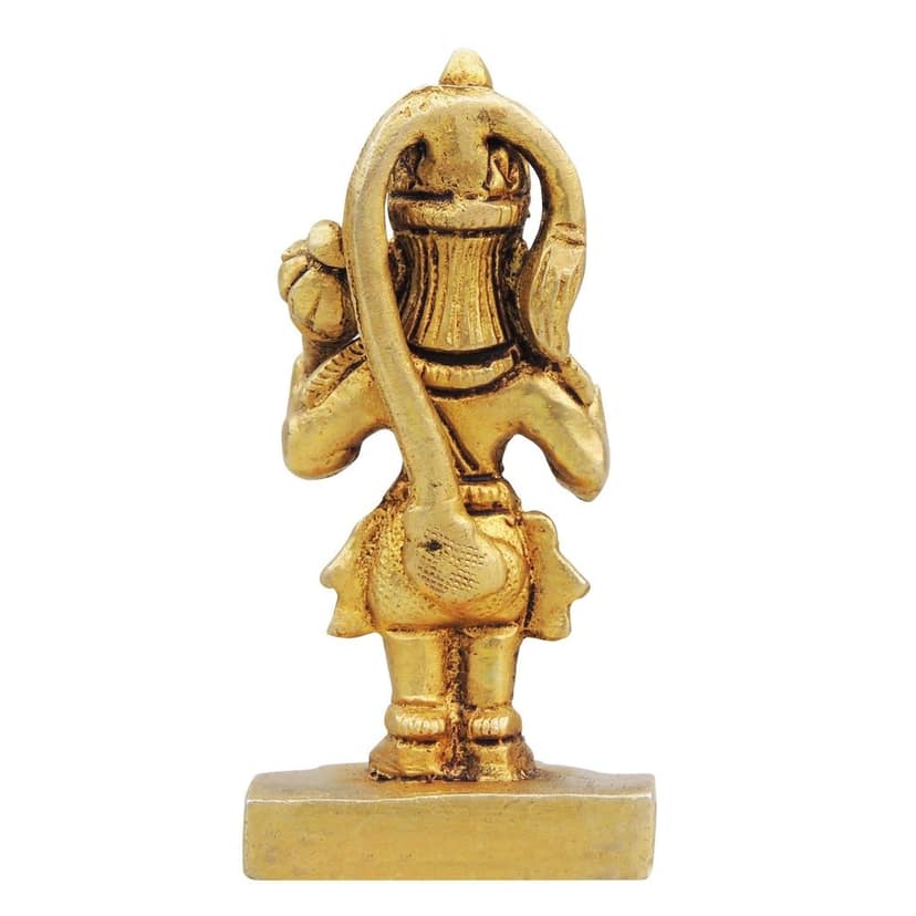 Brass Hanuman Ji God Idol Murti - Perfect For Worship, Height : 3.2 Inch (BSMAS1313 B) view 3