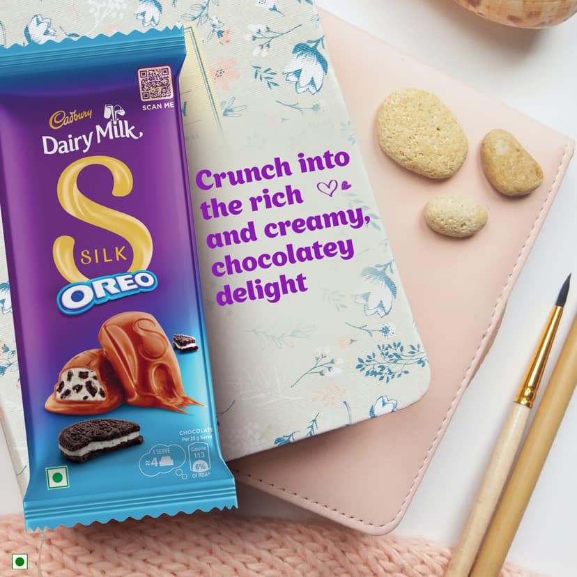 Cadbury Dairy Milk Silk Oreo Chocolate Bars, 60 g view 4