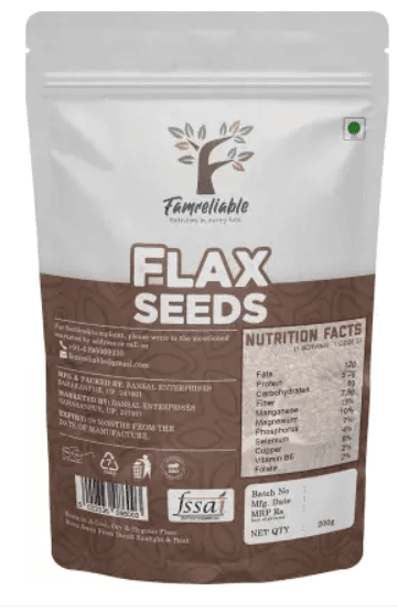 Famreliable Fuel Your Health with 200g of Premium Flax Seeds - Nature's Superfood (200 g) view 2