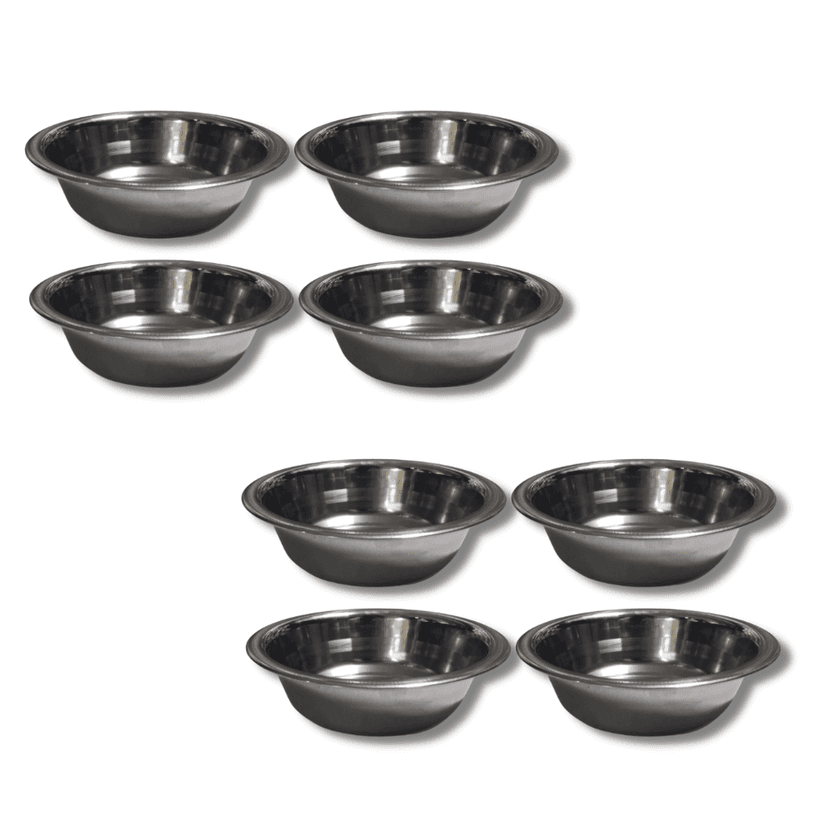 SHINI LIFESTYLE Katori, Vegetable Bowl, Dal Chawal Bowl, Katora, Stainless Steel Soup Bowl (Silver, Pack of 8)