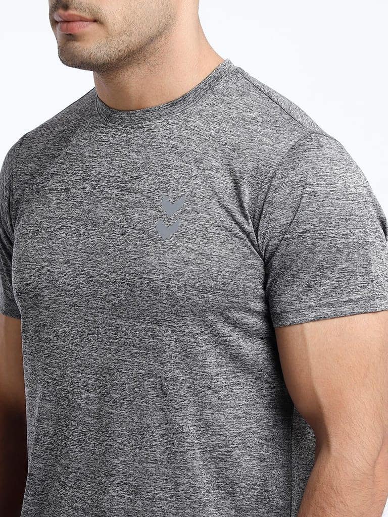 Gensen Round Neck Half Sleeve Solid Regular fit Polyester T-shirt for Men Comfortable Breathable Fabric Stretchable for Everyday Use Ideal for Yoga Training Gym Running or Performance view 5