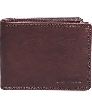 MODEWELT Brown Leather Men's Two Fold Wallet ( Pack of 1 )