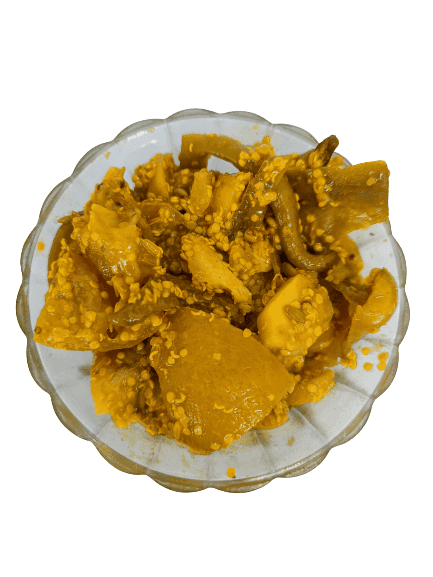 Organic Anand Homemade Ginger Lemon Green Chilli Mix Pickles 500 gram Khatta Mix Ghar ka Achaar with Neemwood Spoon Flavourful, Delicious, Traditional Taste view 4