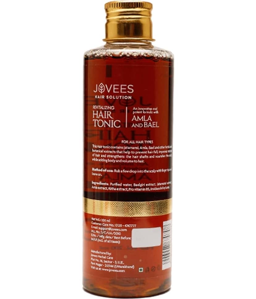 Jovees Herbal Revitalising Amla & Bael Hair Tonic Gives Long Strong Hair 100ml view 2