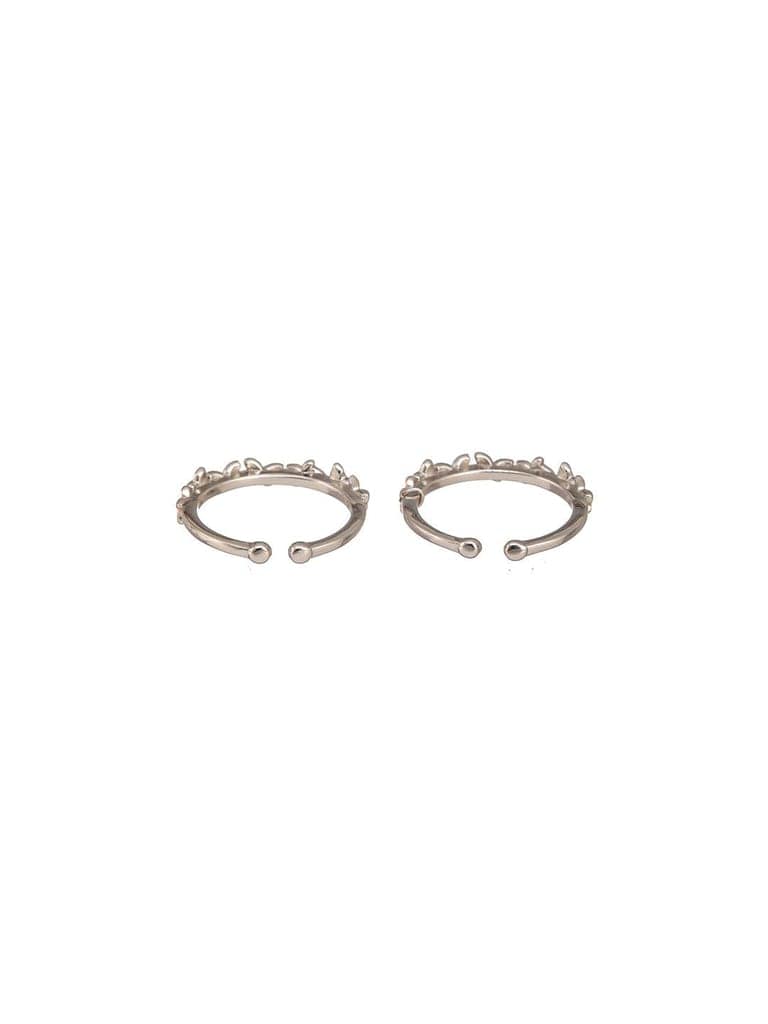 925 Sterling Silver Dual Toned Designer Butterfly Toe Rings view 8