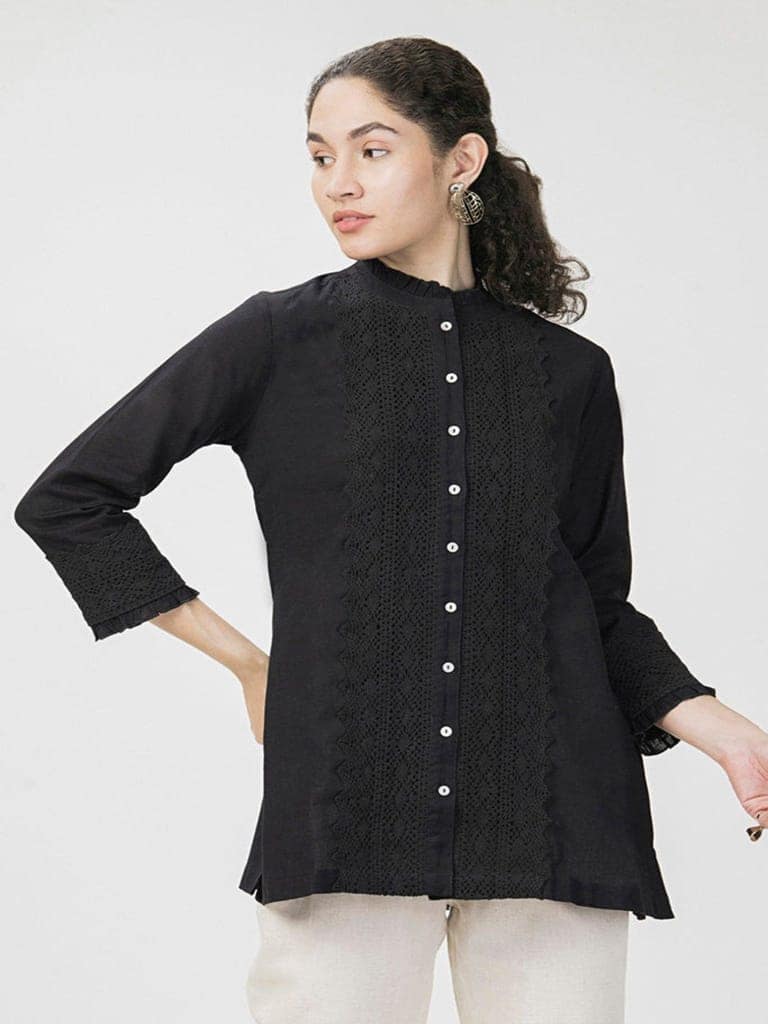 Lace Linen Shirt view 10