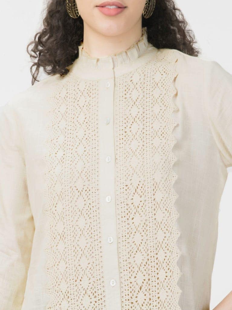 Lace Linen Shirt view 5