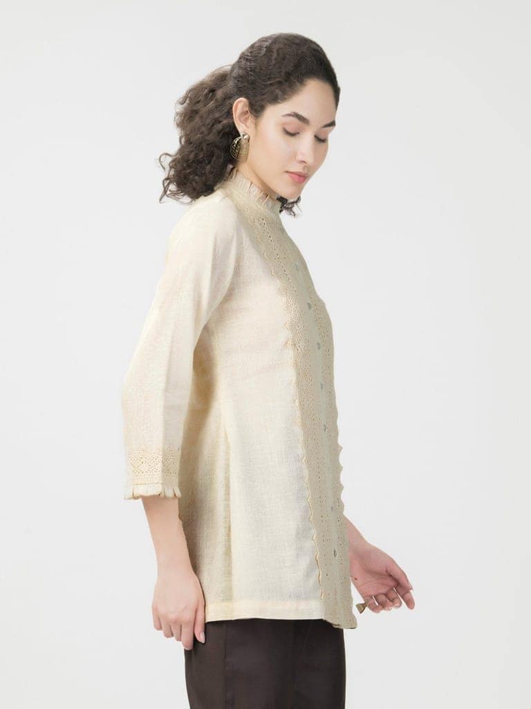 Lace Linen Shirt view 6