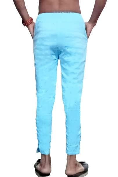Cron Women's Straight Fit Ankle Length, Slim fit Cigarette Pants with an Elasticated Waist Band (28, Sky Blue) view 2