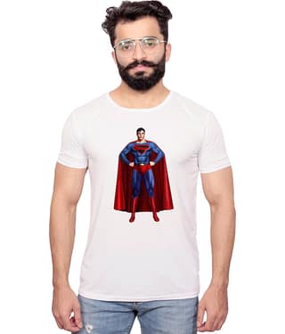 Nityanand Enterprises White Cotton Blend T-Shirt