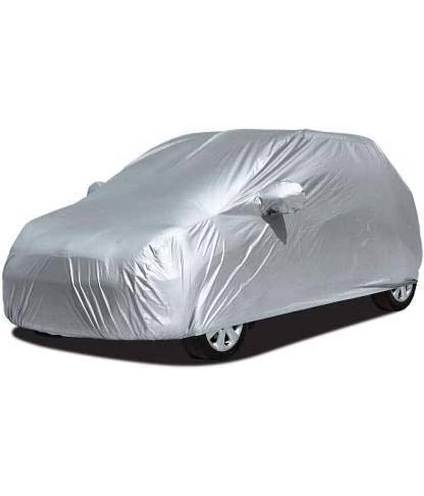 AutoRetail Car Body Cover for Maruti Suzuki 800 [1997-2000] With Mirror Pocket ( Pack of 1 ) , Silver view 2