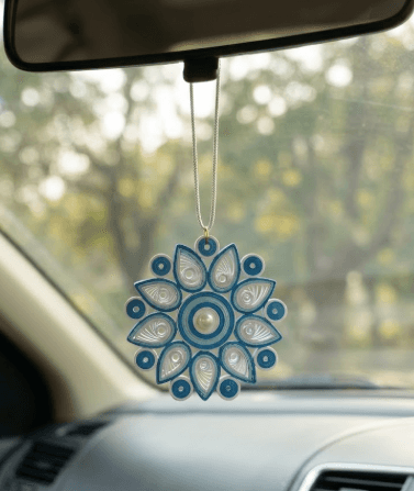 Handmade Multicolour Car Hanging for Car Interior Decoration view 2