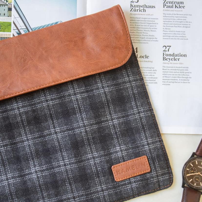 Zeus Macbook Sleeve / Laptop Sleeve (Slate Grey Twill) view 3