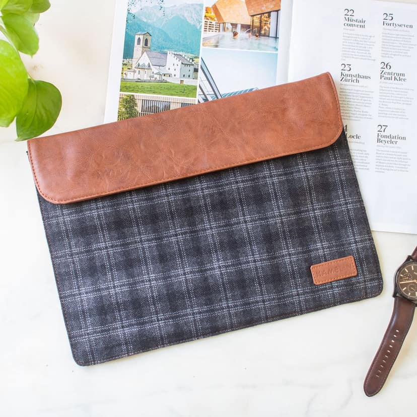 Zeus Macbook Sleeve / Laptop Sleeve (Slate Grey Twill) view 5