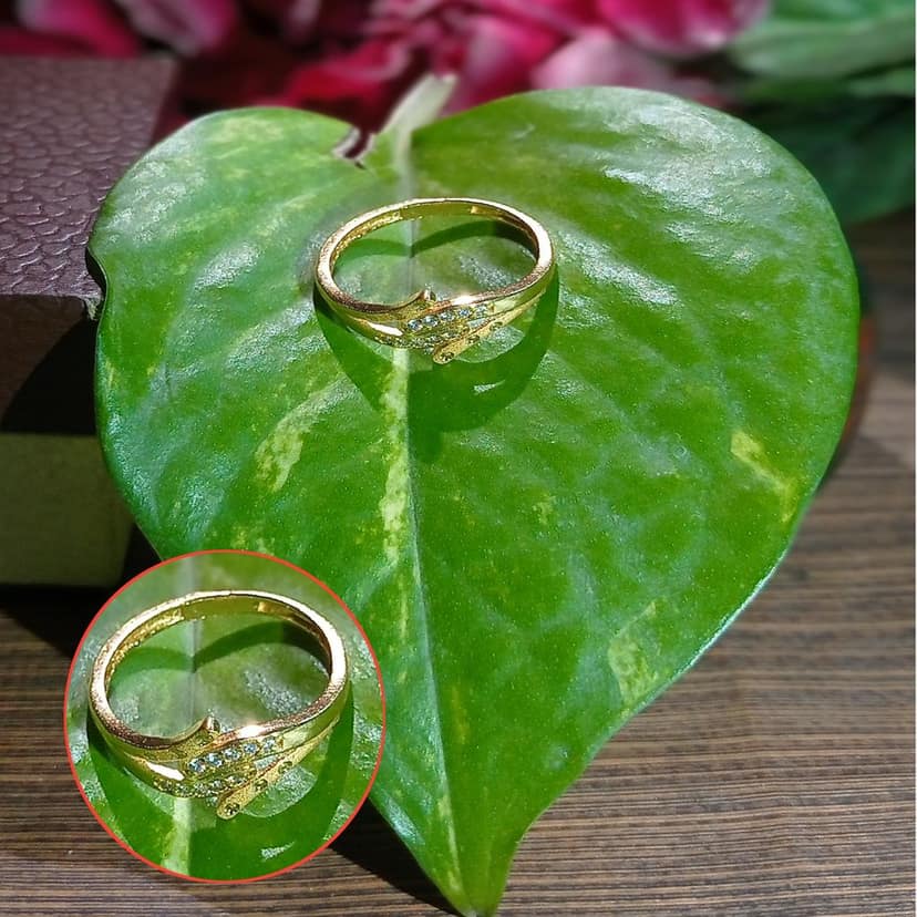 Gold Plated Adjustable Ring for Women – Stylish Design for Every Occasion view 2