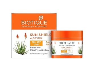 Biotique Sun Shield Aloe Vera 30+SPF Sunscreen Lotion 50ml