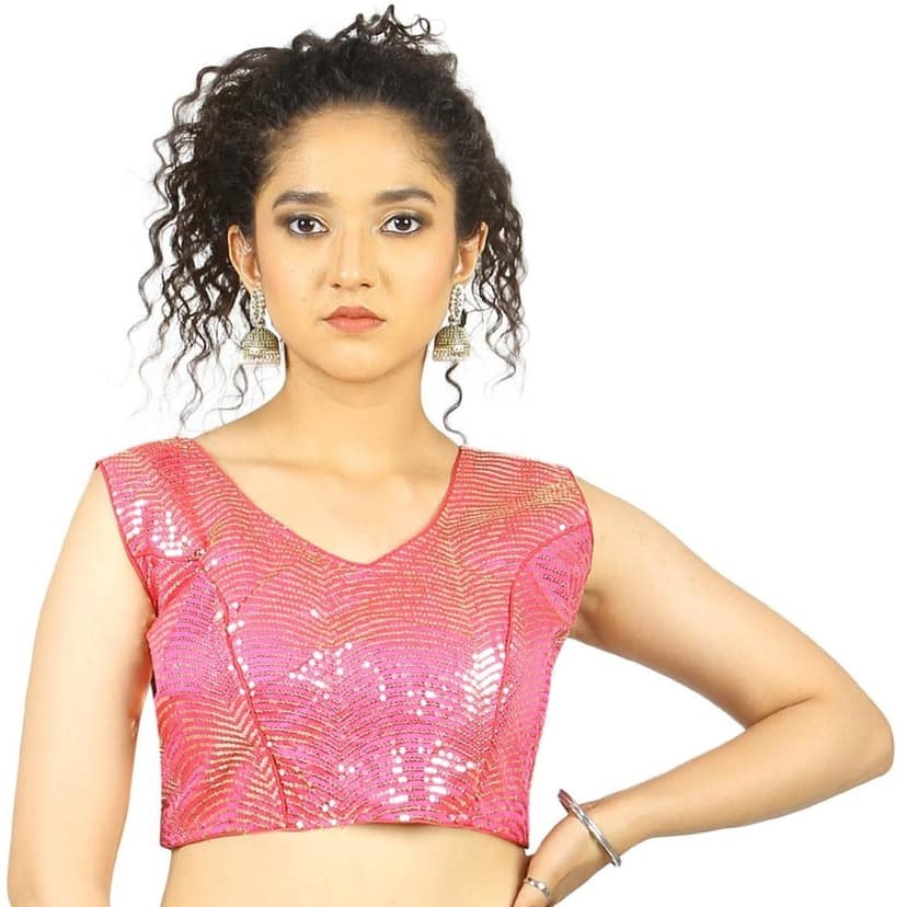 TheHangr Pink Sequence Blouse - 34