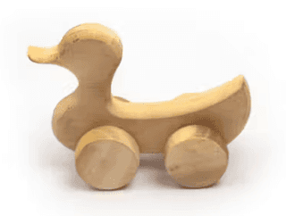 Handcrafted Wooden Duck Pull Toy for Toddlers