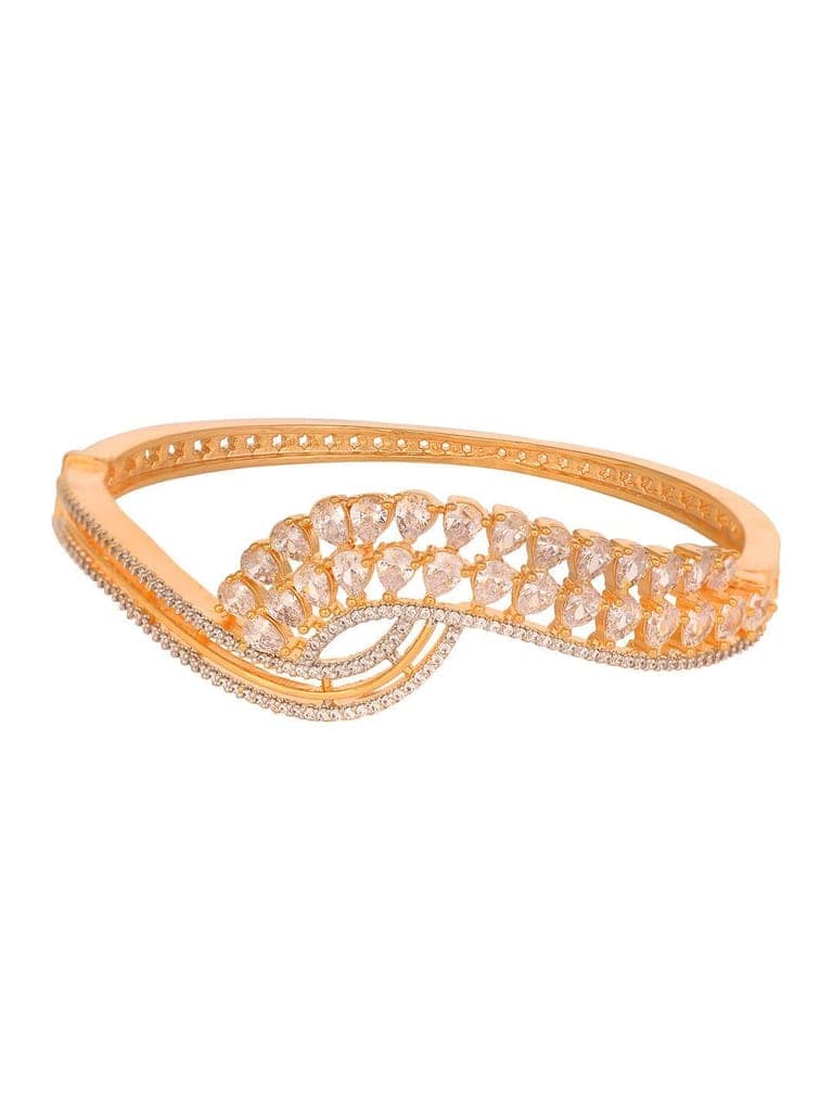 Gold Plated AD studded Modern Statement Handcrafted Bracelet view 3