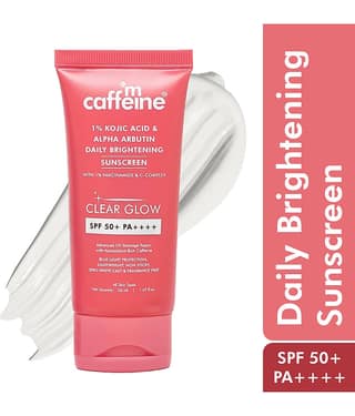 mCaffeine Brightening Sunscreen SPF 50 PA+++ 50ml (Pack of 1)
