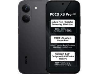 Poco X8 Pro Smartphone, 8GB RAM, 256GB Storage - Black