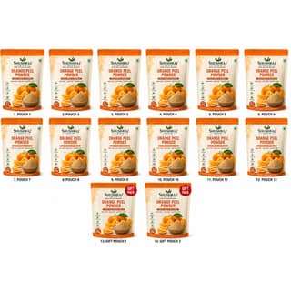 SHUSHRAJ JAIVIK Orange Peels Powder Facial Combo Pack of 14