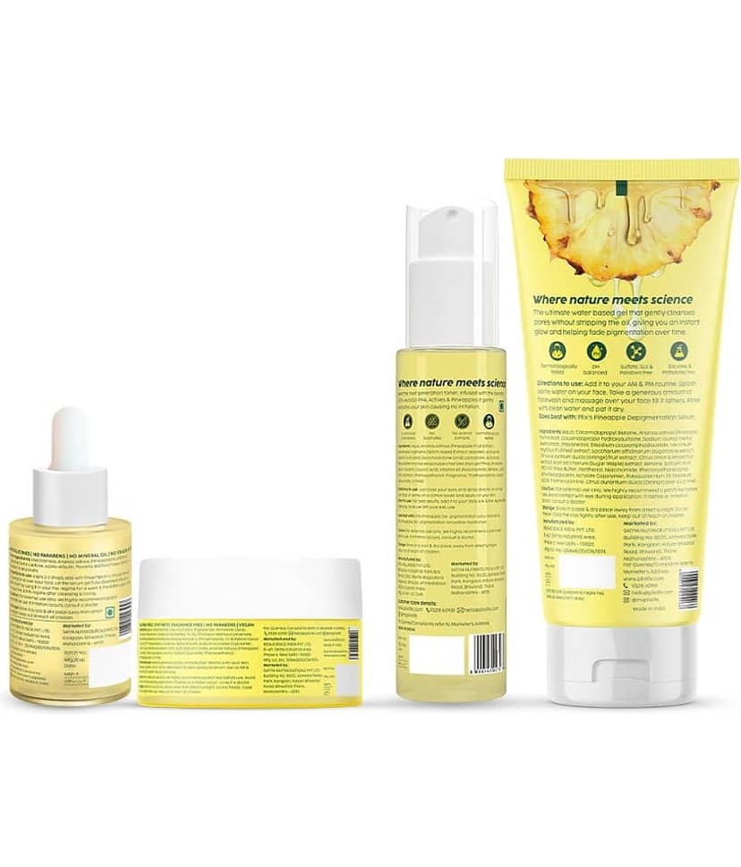 Plix Pineapple DePigmentation Regime with Toner, Cleanser, Serum, & Moisturizer(Pack of 4) view 2