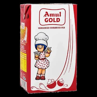 Amul Gold Homogenised Standardised Milk, 1 L Carton