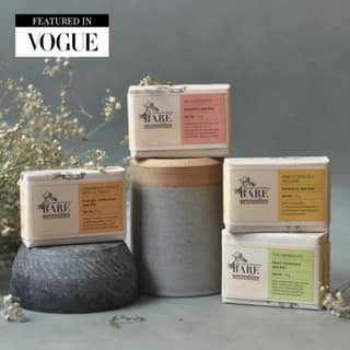 Bare Necessities Handmade Cold Processed Soaps Pack of 4 |Turmeric Glow, Nourishing Rosemary, Refreshing Orange, Exfoliating Annatto | 75g each