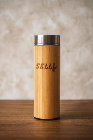 Eco-Friendly Bamboo Water Bottle | Stainless Steel Vacuum Insulated Bottle