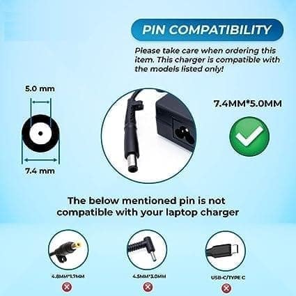 Laptop Adapter 90W 19V – 4.74A Big Pin For HP (Pin Size 7.4*5.0mm) - Compatible view 3