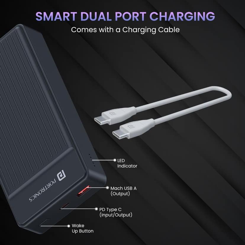 Portronics Luxcell B 20000 mAh Power Bank view 3