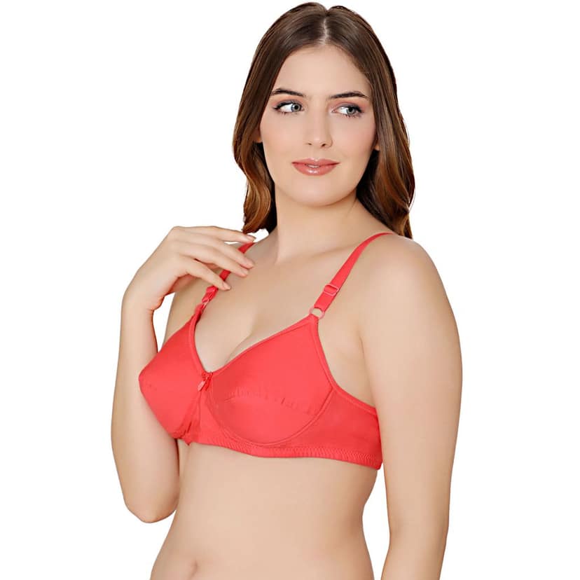 Bodycare cotton wirefree adjustable straps soft cup padded Bra-5543COR view 2