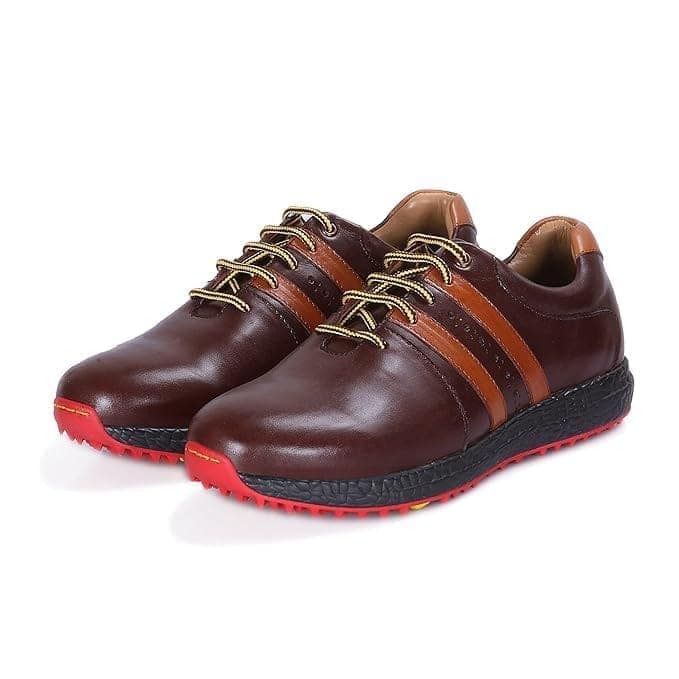 HITCARO Men Proffessional Leather Golf Shoes | Lace-Up | Phylon Sole |Waterproof | Comfortable | Breathable | Sports Shoes