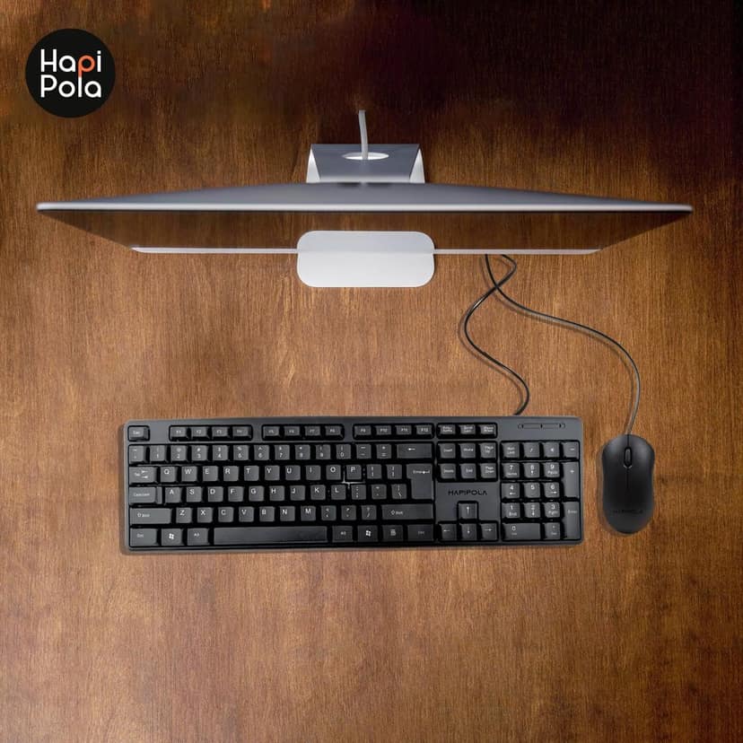 HAPIPOLA Keyboard Force Wired Multimedia Keyboard | Wired USB Supportive Keypad Slim Keystrokes Durable Design Length Cord view 6