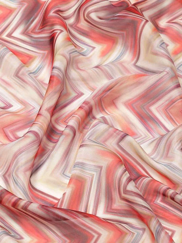 Women's Colorblock Digital Printed Chiffon Saree With Unstiched Blouse Piece view 6
