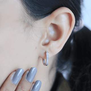 Zarkan Horseshoe Hoop Silver Earrings
