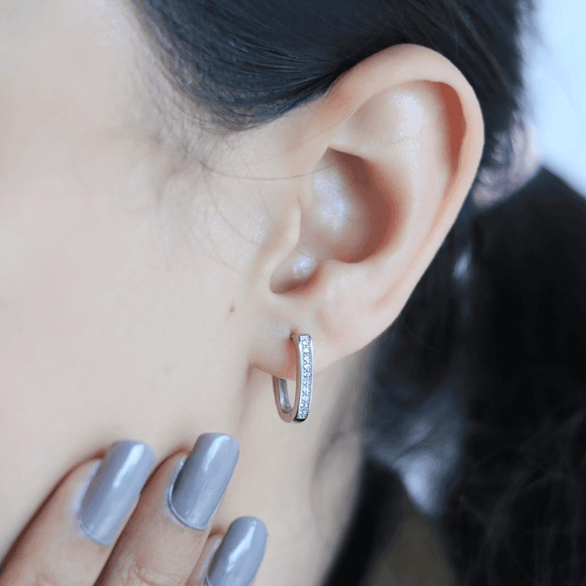 Zarkan Horseshoe Hoop Silver Earrings