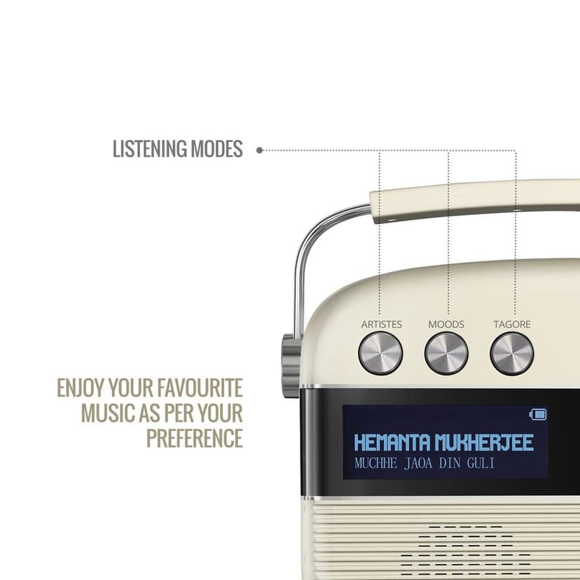 Carvaan Saregama Marathi - Bookshelf Portable Music Player with 5000 Preloaded Songs, FM/BT/AUX view 6