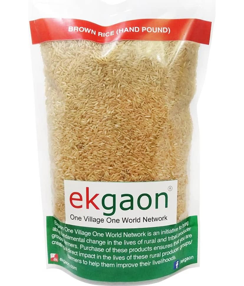 Ekgaon Brown Rice Hand Pound Rice 450 gm