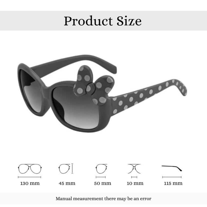 4Flaunt UV Protected Kiddies Cute Butterfly Design Polka Dot Oval Sunglasses For Girls (6+ Years Girls) view 5