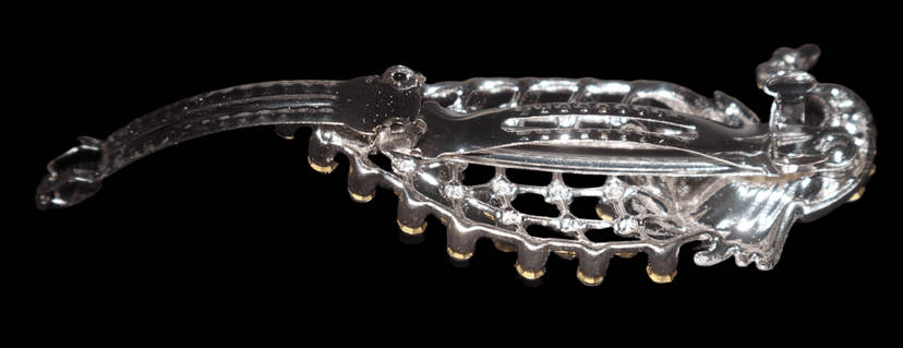 Elegant Crystal Feather Hair Clip - Sparkle & Shine view 2