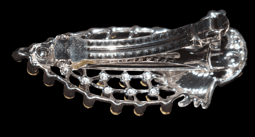 Elegant Crystal Feather Hair Clip - Sparkle & Shine view 3