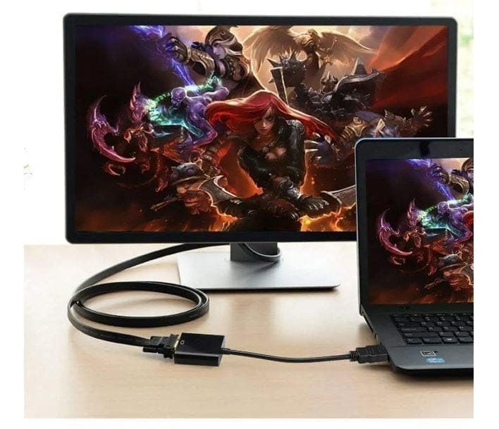 HDMI to VGA Adapter Male to Female for Computer, Desktop, Laptop, PC, Monitor, Projector, HDTV, Media Players, Xbox and More (Black) view 3