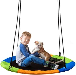 REZNOR Multicolor Swing 40 Inch 85 kg Load Capacity Fabric Includes Hanging Kit for Kids Outdoor Indoor Heavy Duty Safe Durable Swing