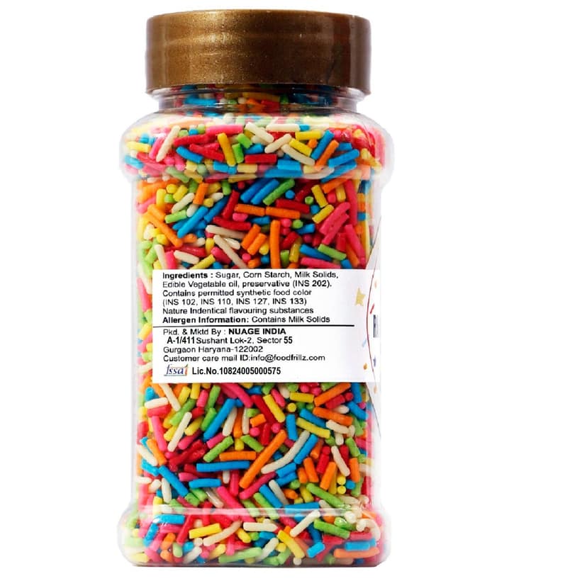 foodfrillz Rainbow Strands, 100 g Cake Sprinkles Vermicelli view 2