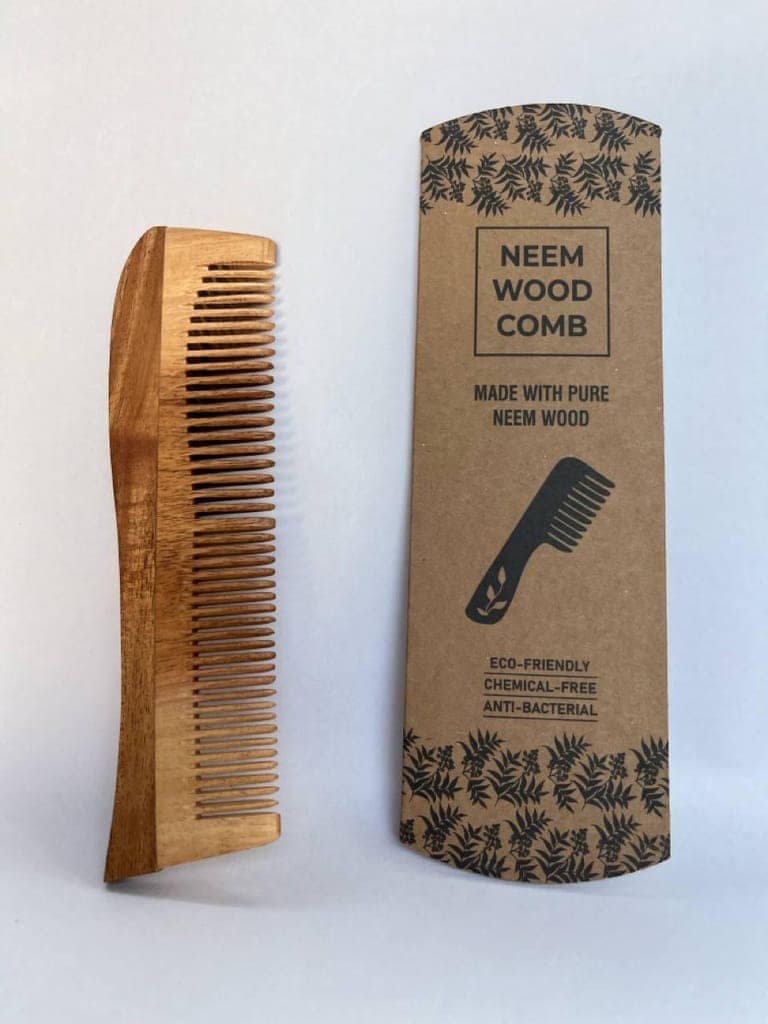 Neem Wood Comb - Eco-Friendly, Chemical-Free, Anti-Bacterial view 3