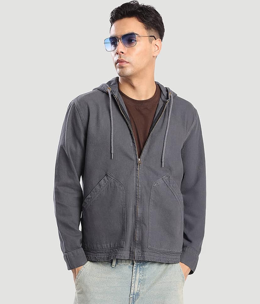 Bene Kleed Cotton Men's Casual Jacket - Grey ( Pack of 1 )